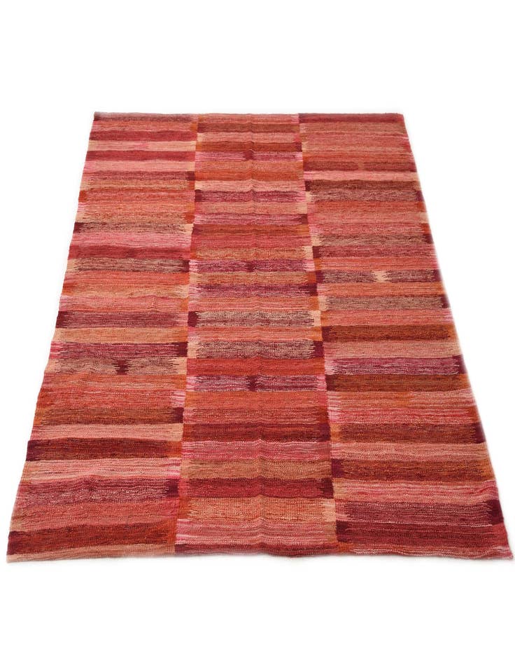 Detail image of  5' 3 x 6' 4  Hand Woven Kilim Modern Wool Rug