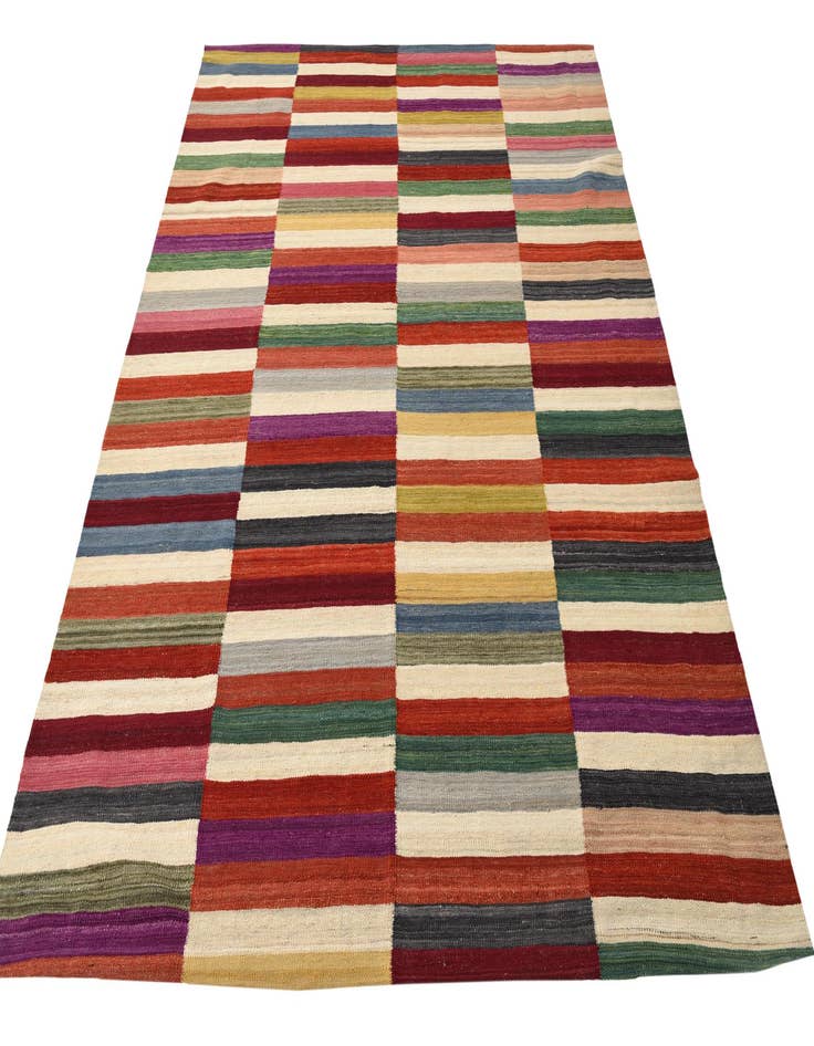 Detail image of  6' x 7' 10  Hand Woven Kilim Modern Wool Rug