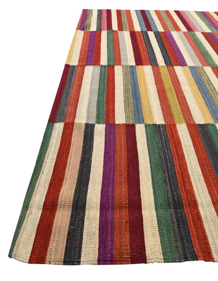 Detail image of  6' x 7' 10  Hand Woven Kilim Modern Wool Rug