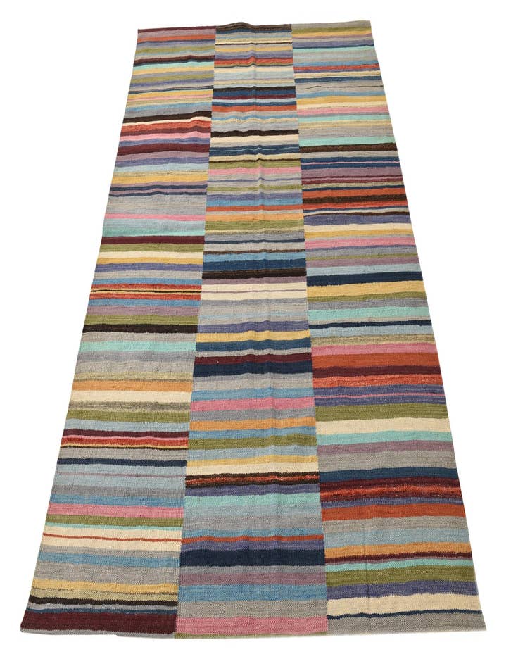 Detail image of  4' 7 x 6' 4  Hand Woven Kilim Modern Wool Rug