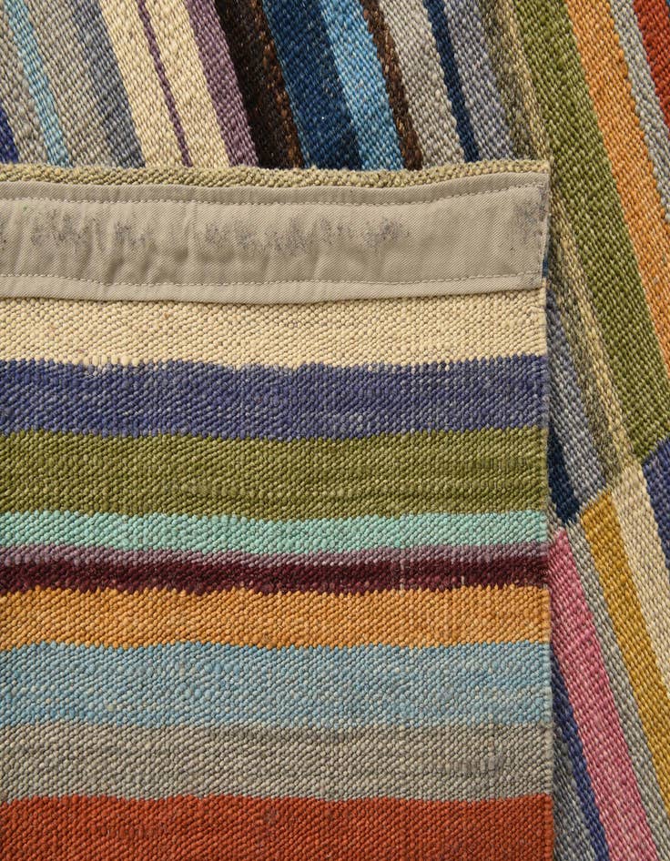 Detail image of  4' 7 x 6' 4  Hand Woven Kilim Modern Wool Rug