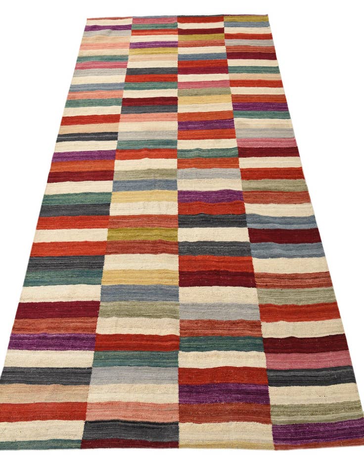 Detail image of  5' 10 x 7' 8  Hand Woven Kilim Modern Wool Rug
