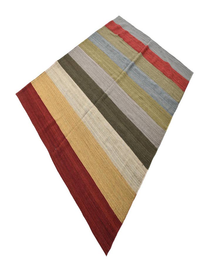 Detail image of  5' 10 x 7' 10  Hand Woven Kilim Modern Wool Rug