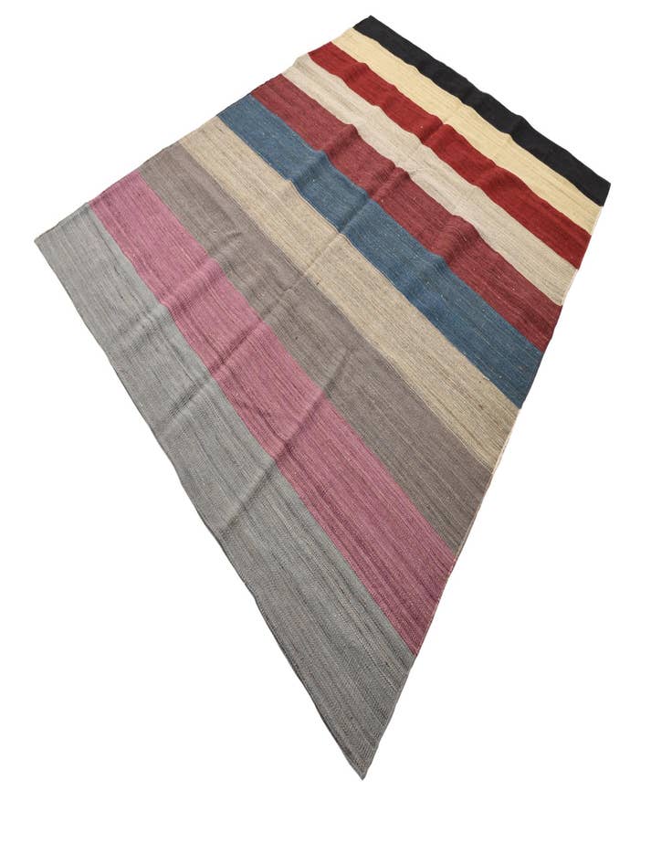 Detail image of  5' 10 x 8' 2  Hand Woven Kilim Modern Wool Rug