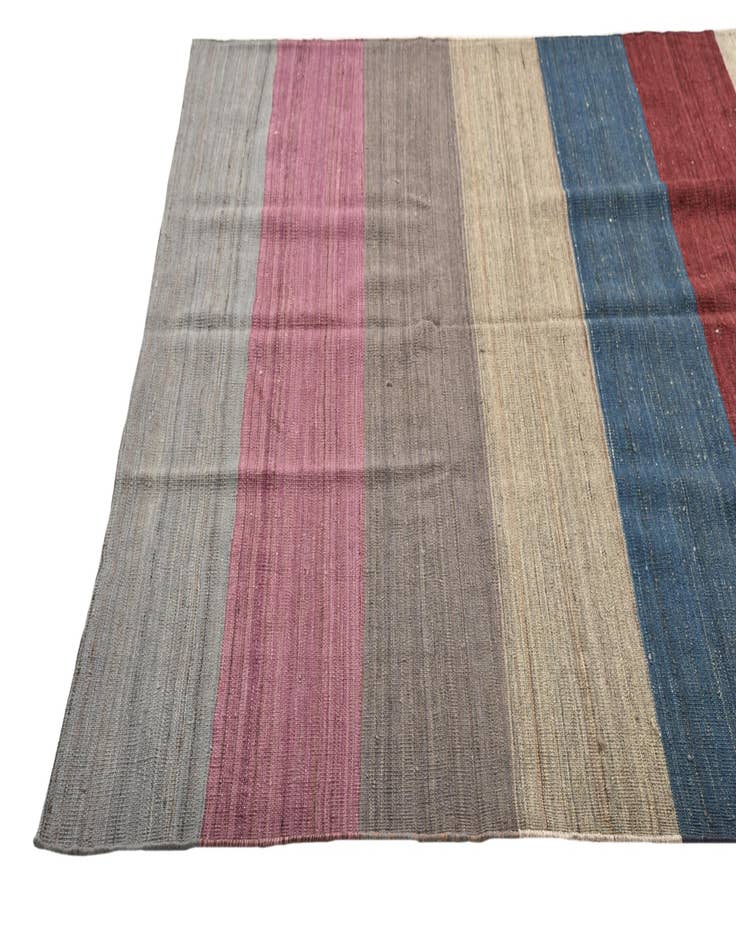 Detail image of  5' 10 x 8' 2  Hand Woven Kilim Modern Wool Rug