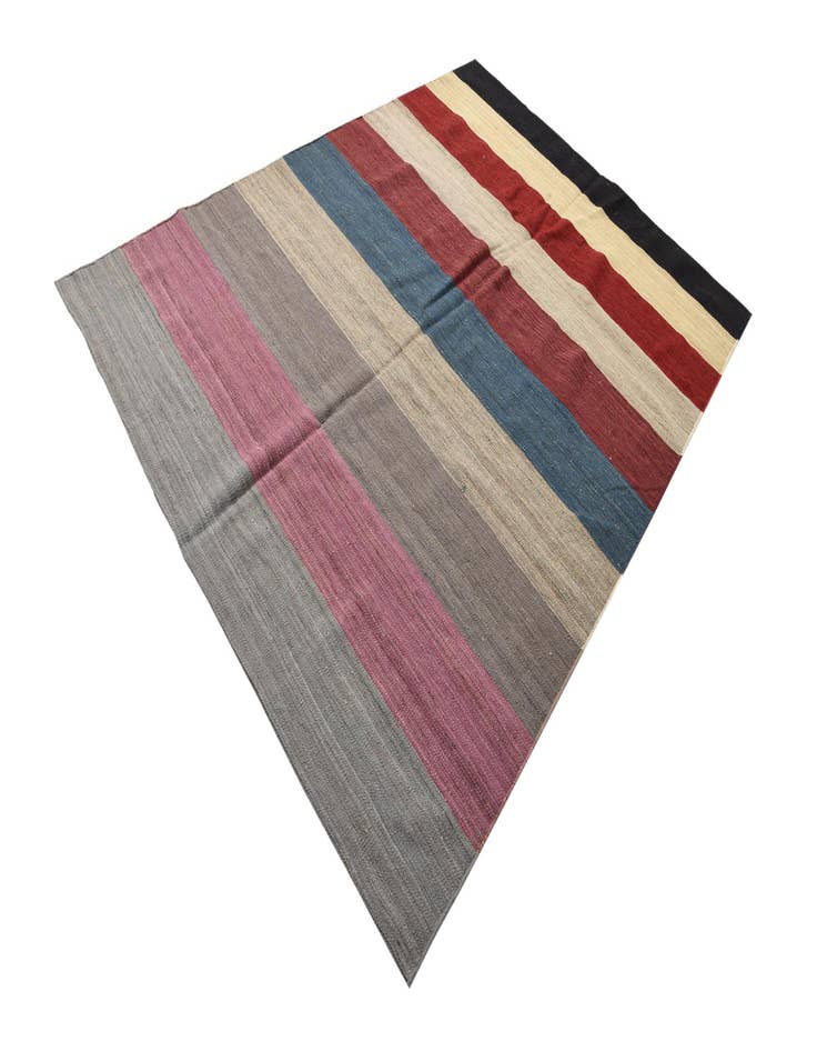 Detail image of  5' 7 x 8'  Hand Woven Kilim Modern Wool Rug