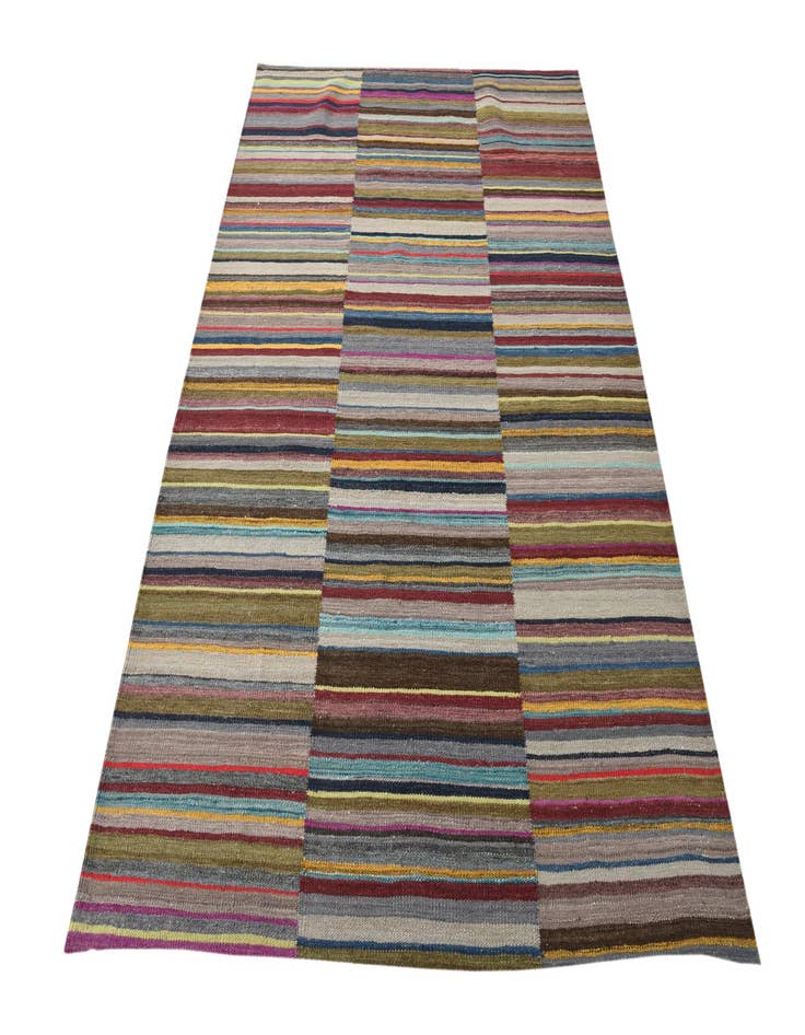 Detail image of  4' 9 x 6' 6  Hand Woven Kilim Modern Wool Rug