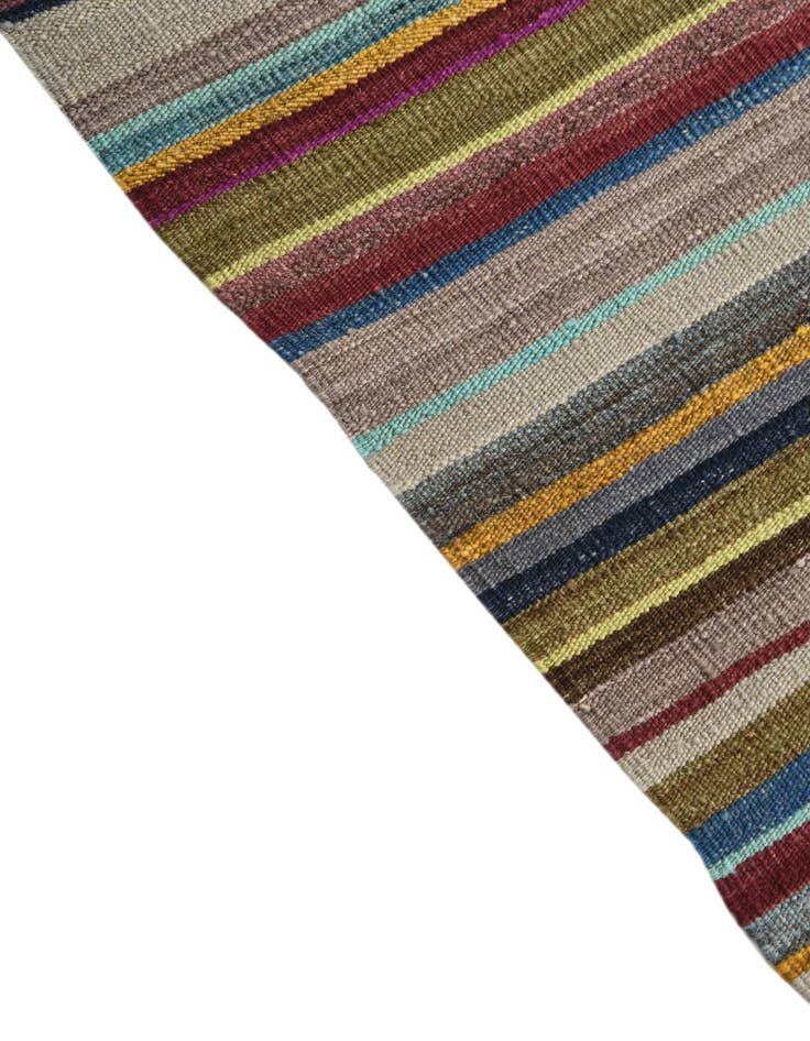 Detail image of  4' 9 x 6' 6  Hand Woven Kilim Modern Wool Rug