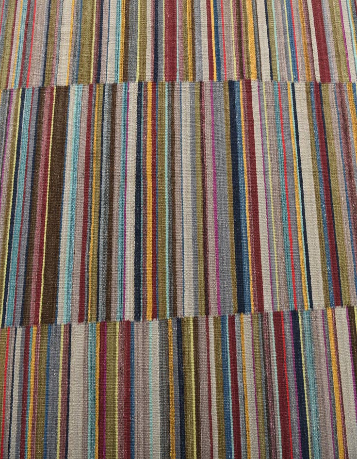 Detail image of  4' 9 x 6' 6  Hand Woven Kilim Modern Wool Rug