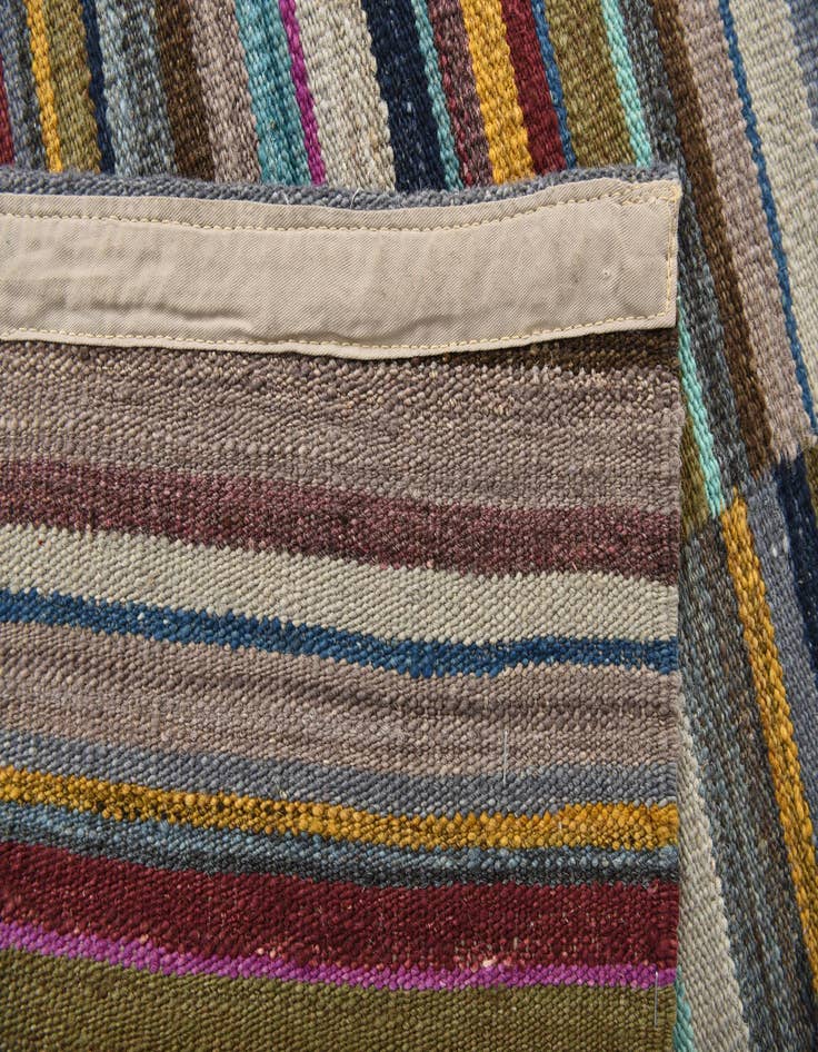 Detail image of  4' 9 x 6' 6  Hand Woven Kilim Modern Wool Rug