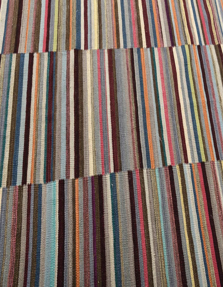Detail image of 4' 8 x 6' 5 Hand Woven Kilim Modern Wool Rug