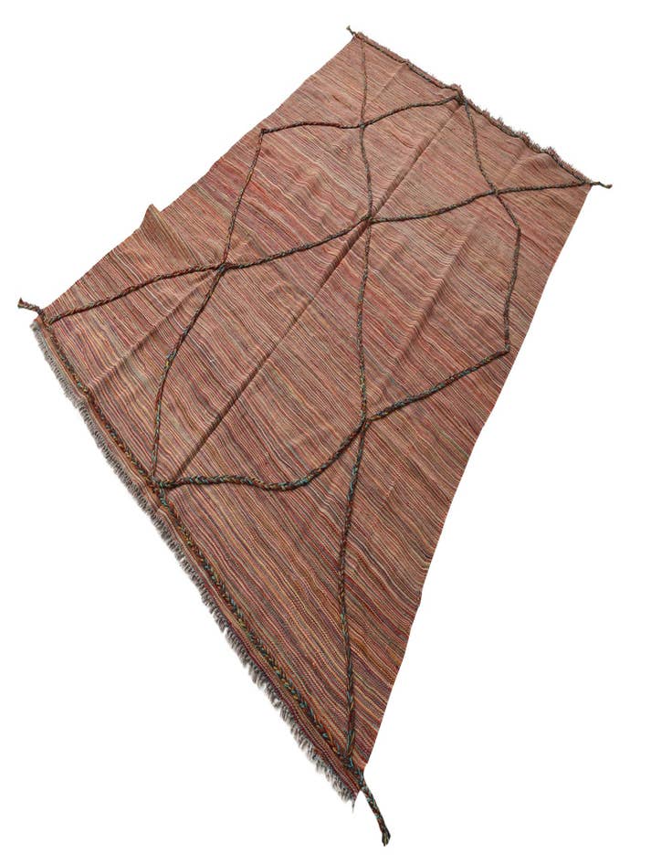 Detail image of  5' 8 x 8' 2  Hand Woven Kilim Modern Wool Rug