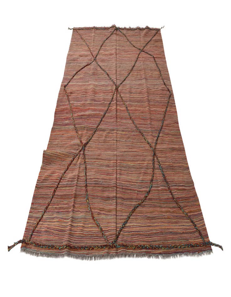 Detail image of  5' 8 x 8' 2  Hand Woven Kilim Modern Wool Rug