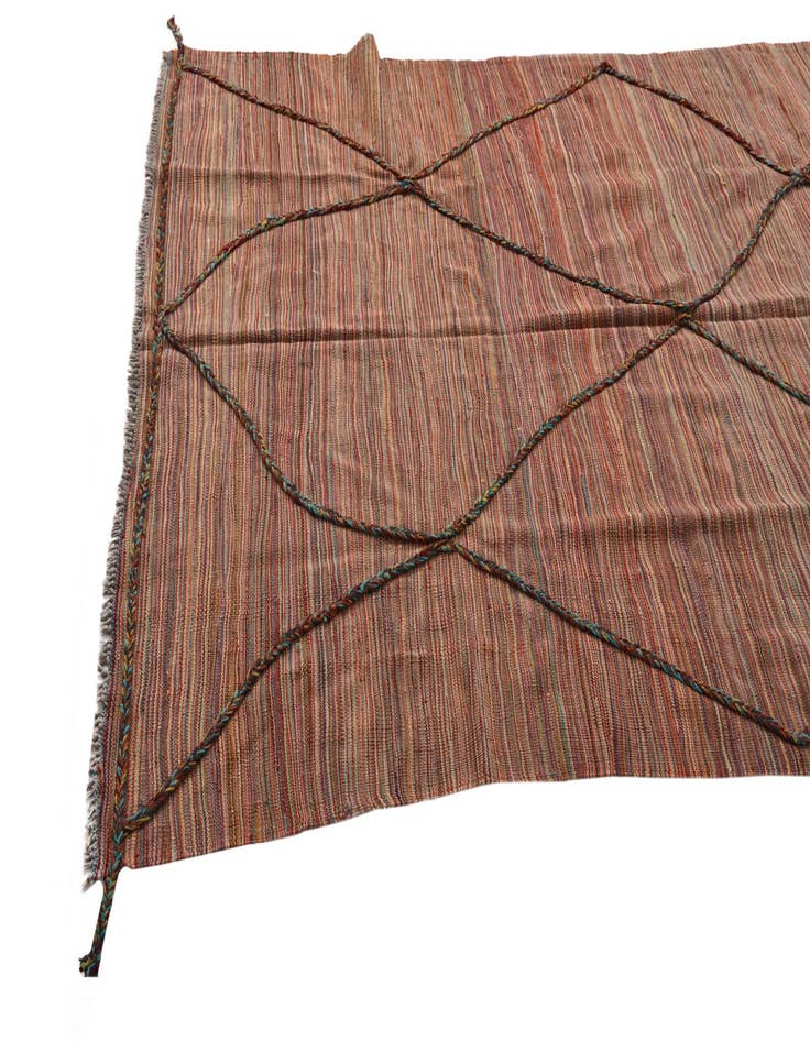 Detail image of  5' 8 x 8' 2  Hand Woven Kilim Modern Wool Rug