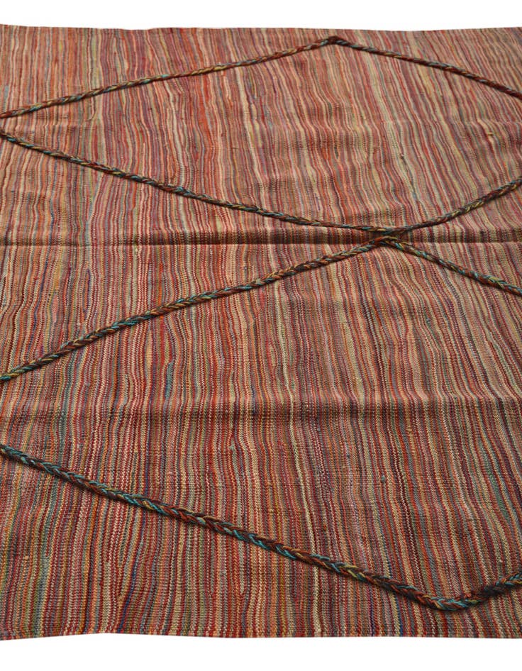 Detail image of  5' 8 x 8' 2  Hand Woven Kilim Modern Wool Rug