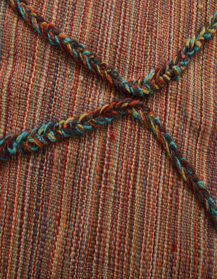 Detail image of  5' 8 x 8' 2  Hand Woven Kilim Modern Wool Rug