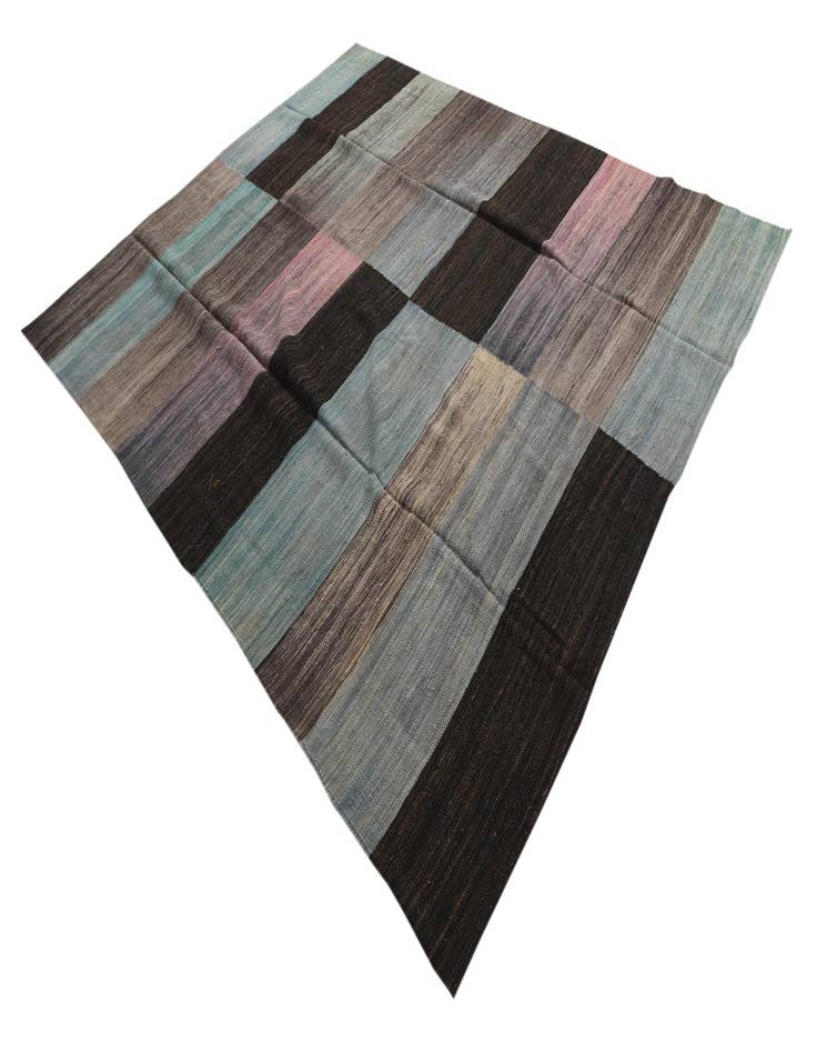 Detail image of  8' x 9' 7  Hand Woven Kilim Modern Wool Rug