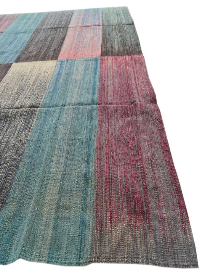 Detail image of  7' 9 x 9' 8  Hand Woven Kilim Modern Wool Rug