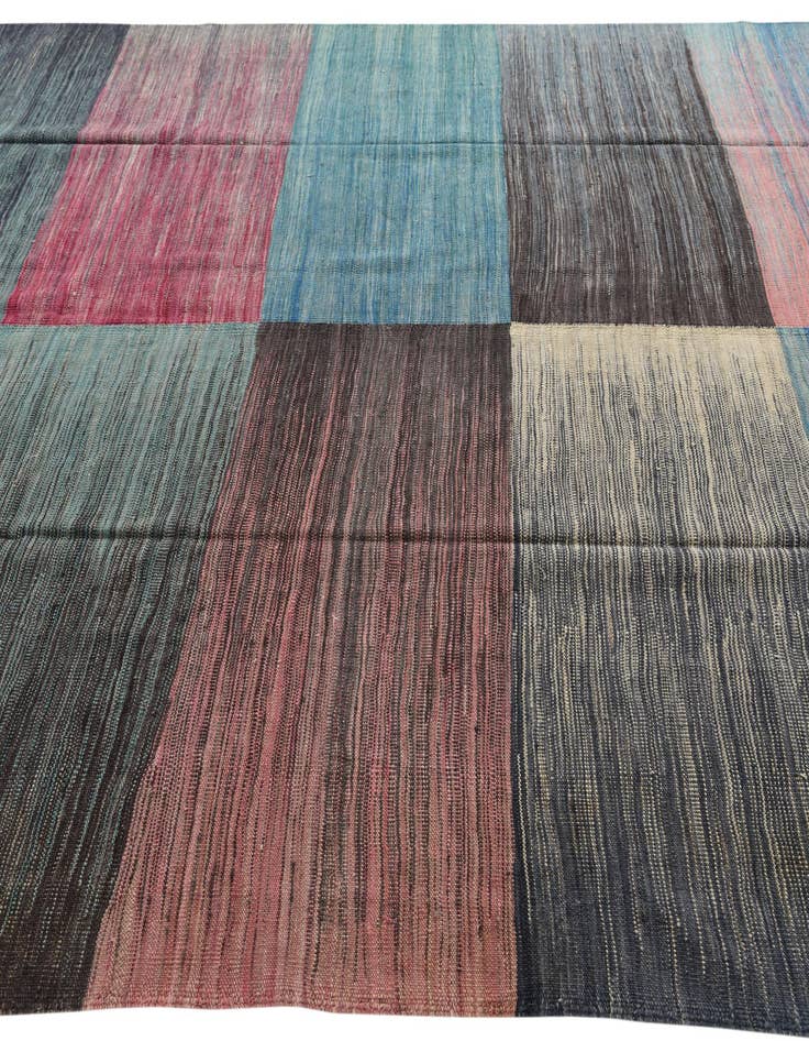 Detail image of  7' 9 x 9' 8  Hand Woven Kilim Modern Wool Rug