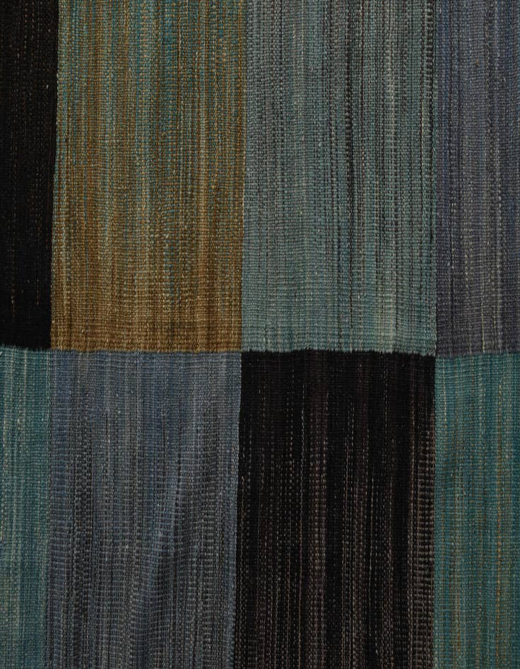 Detail image of  7' 10 x 9' 6  Hand Woven Kilim Modern Wool Rug