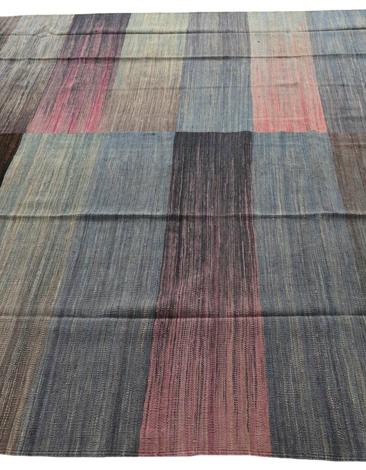 Detail image of  8' 1 x 9' 8  Hand Woven Kilim Modern Wool Rug