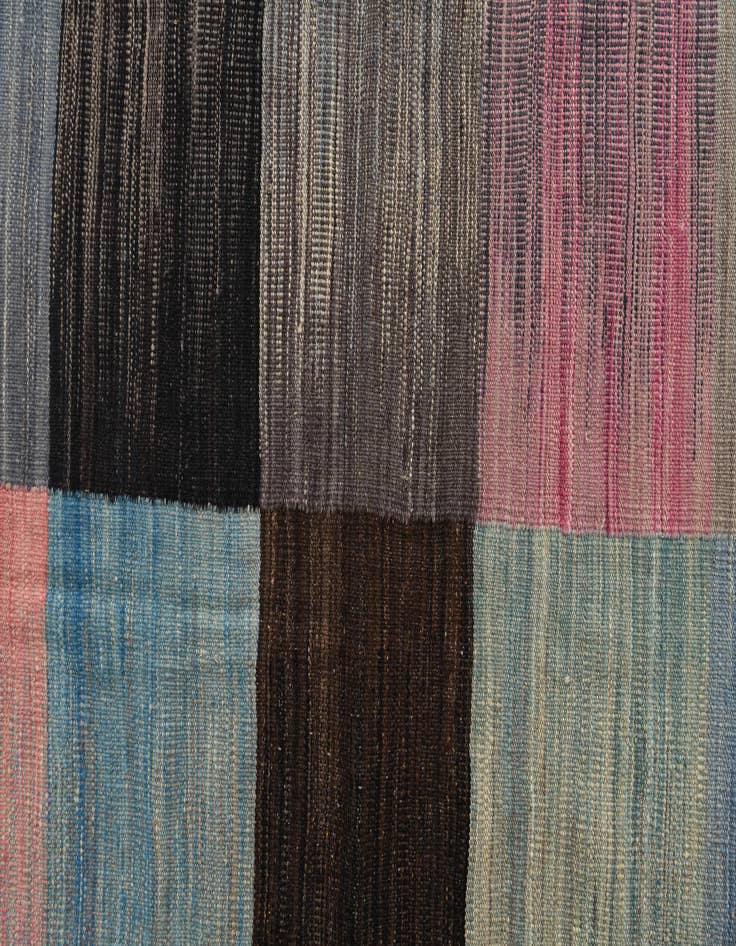 Detail image of  8' 1 x 9' 8  Hand Woven Kilim Modern Wool Rug