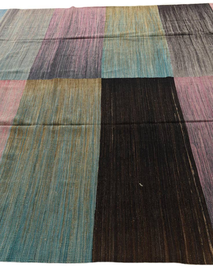 Detail image of  8' 9 x 11' 7  Hand Woven Kilim Modern Wool Rug