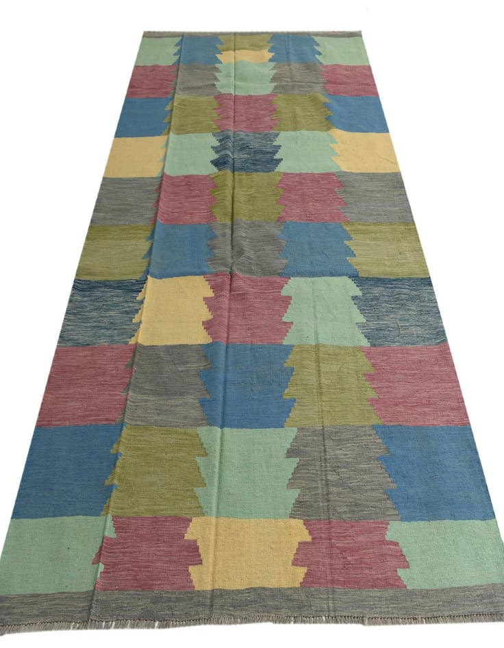 Detail image of  6' 7 x 9' 4  Hand Woven Kilim Modern Wool Rug