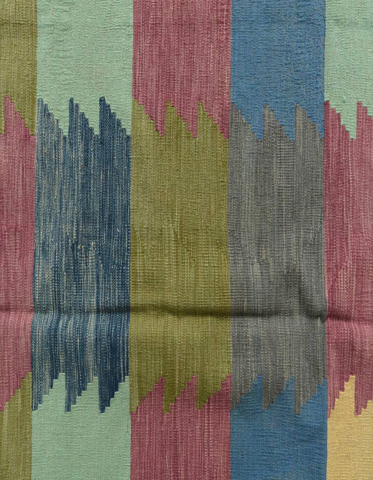 Detail image of  6' 7 x 9' 4  Hand Woven Kilim Modern Wool Rug