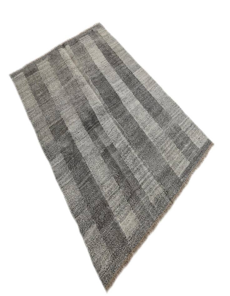 Detail image of  4' 9 x 6' 9  Hand Woven Kilim Modern Wool Rug