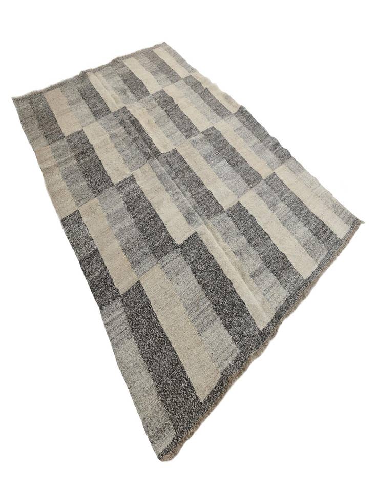 Detail image of  6' 10 x 9' 6  Hand Woven Kilim Modern Wool Rug