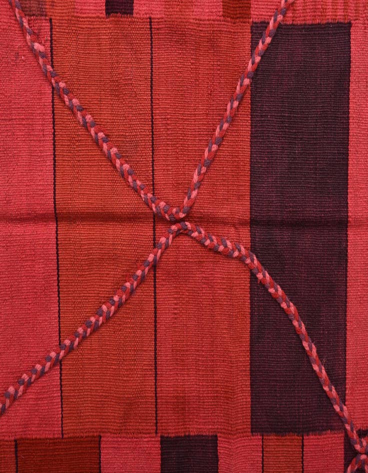 Detail image of  4' 8 x 6' 4  Hand Woven Kilim Modern Wool Rug