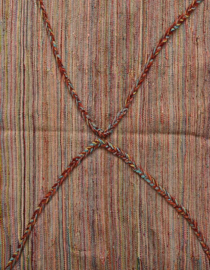 Detail image of  5' 8 x 7' 1  Hand Woven Kilim Modern Wool Rug