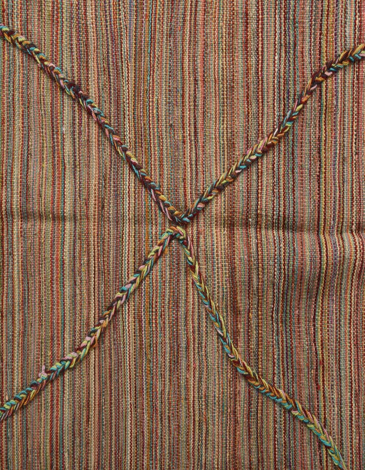 Detail image of  5' 7 x 8'  Hand Woven Kilim Modern Wool Rug
