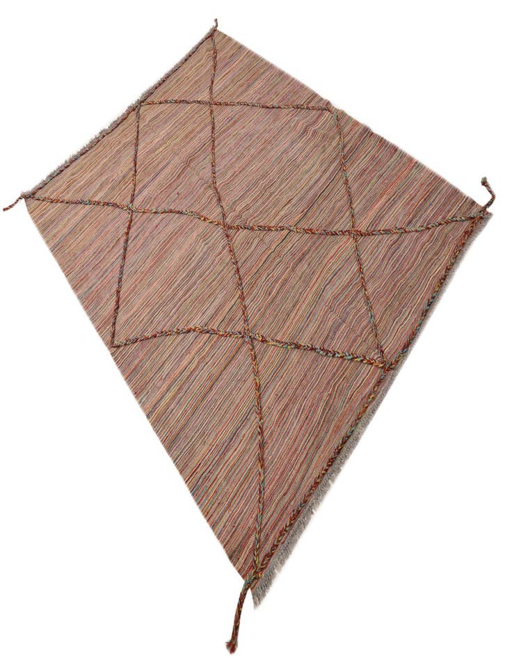 Detail image of  5' 7 x 7' 8  Hand Woven Kilim Modern Wool Rug