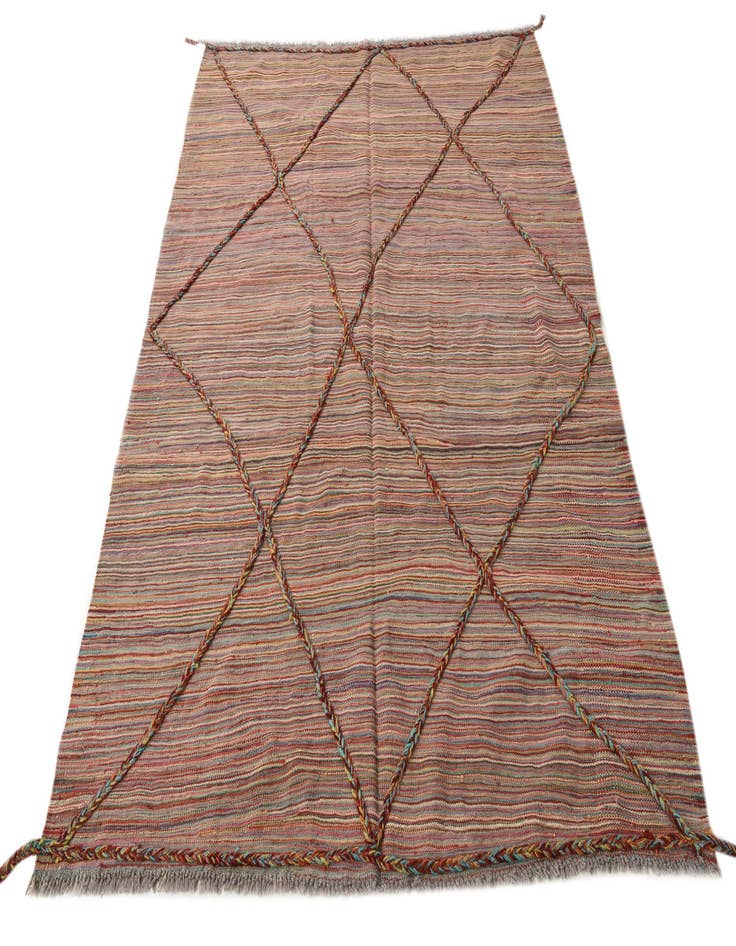 Detail image of  5' 7 x 7' 8  Hand Woven Kilim Modern Wool Rug