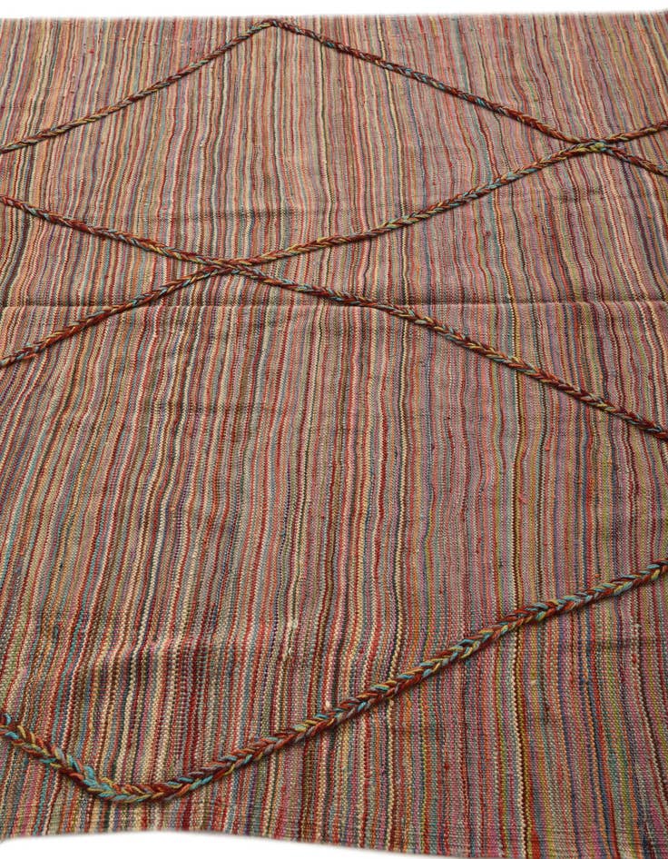 Detail image of  5' 7 x 7' 8  Hand Woven Kilim Modern Wool Rug