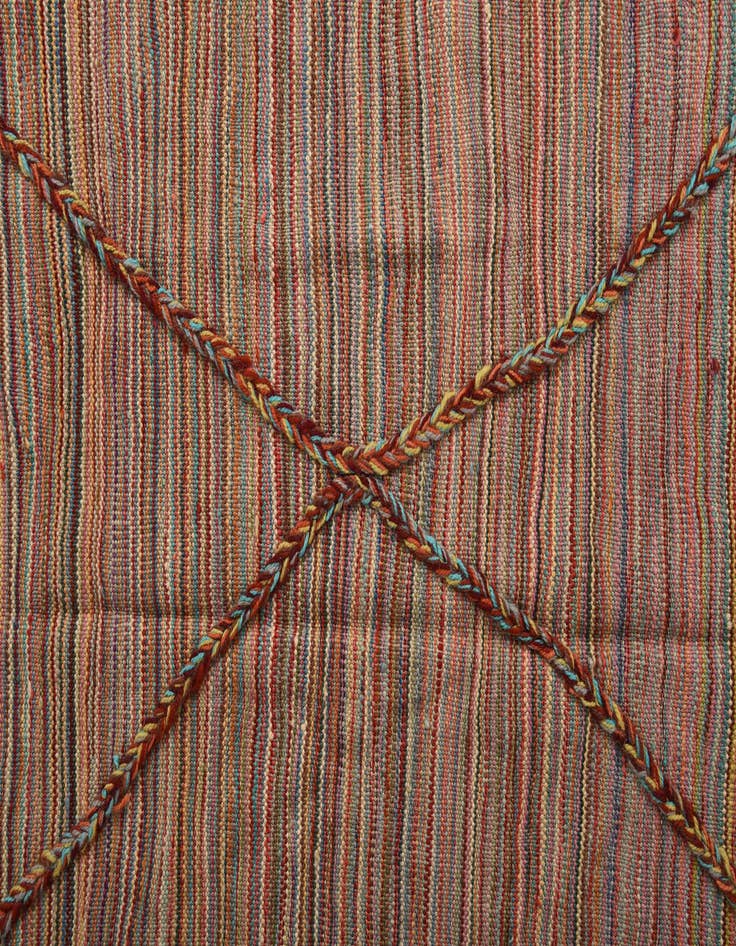 Detail image of  5' 7 x 7' 8  Hand Woven Kilim Modern Wool Rug