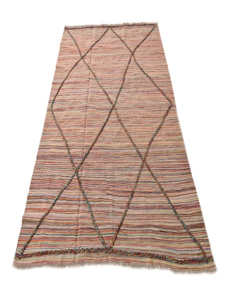Detail image of  5' 4 x 7' 4  Hand Woven Kilim Modern Wool Rug