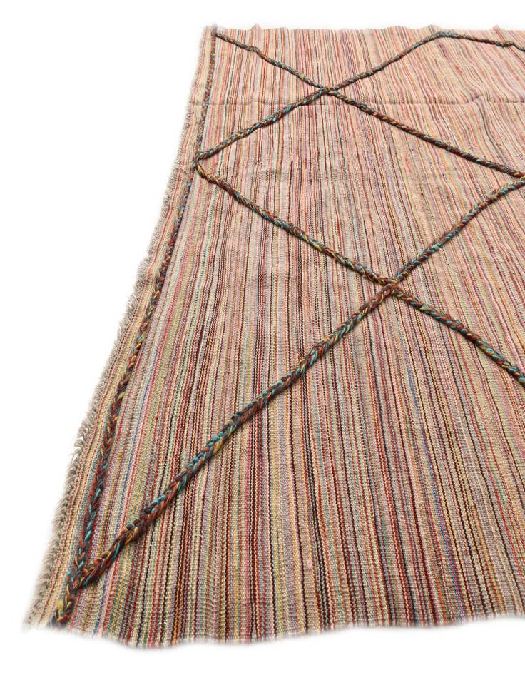 Detail image of  5' 4 x 7' 4  Hand Woven Kilim Modern Wool Rug