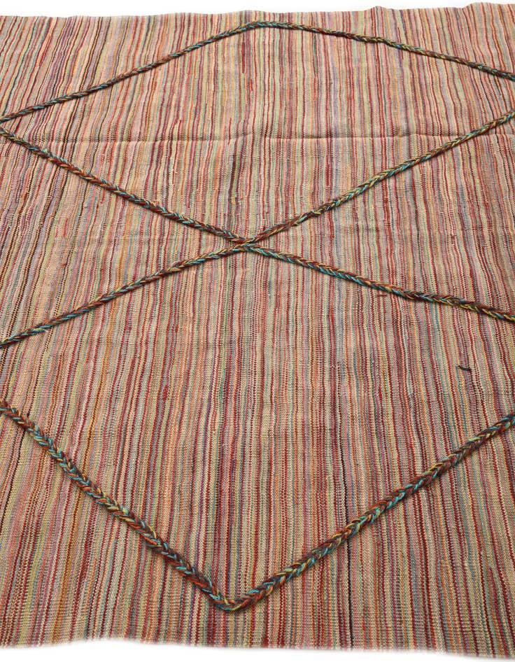 Detail image of  5' 4 x 7' 4  Hand Woven Kilim Modern Wool Rug