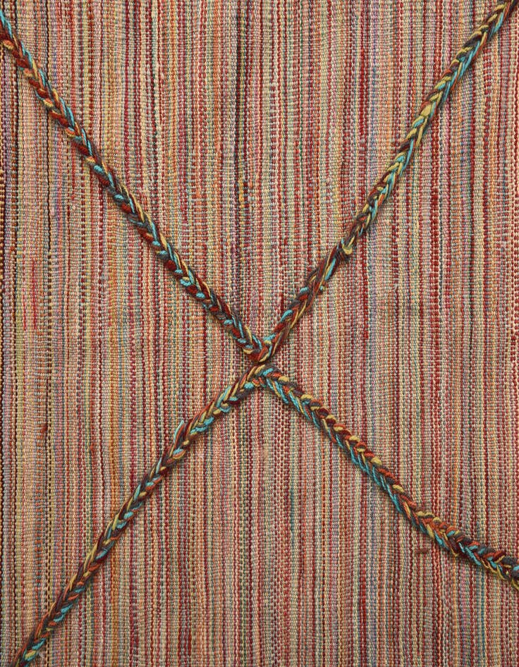 Detail image of  5' 4 x 7' 4  Hand Woven Kilim Modern Wool Rug