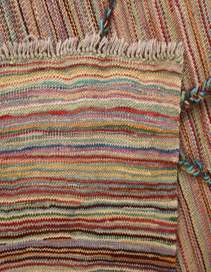 Detail image of  5' 4 x 7' 4  Hand Woven Kilim Modern Wool Rug