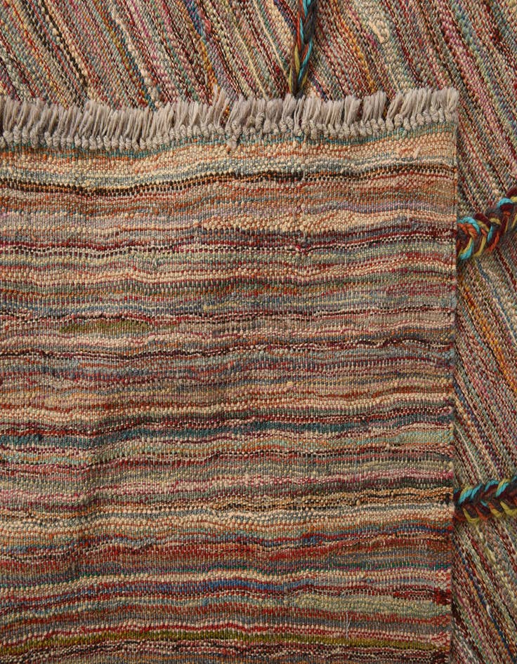 Detail image of  5' 4 x 7' 9  Hand Woven Kilim Modern Wool Rug
