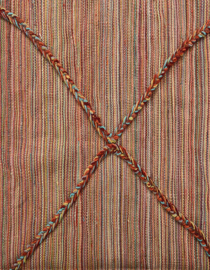 Detail image of  5' 8 x 8'  Hand Woven Kilim Modern Wool Rug