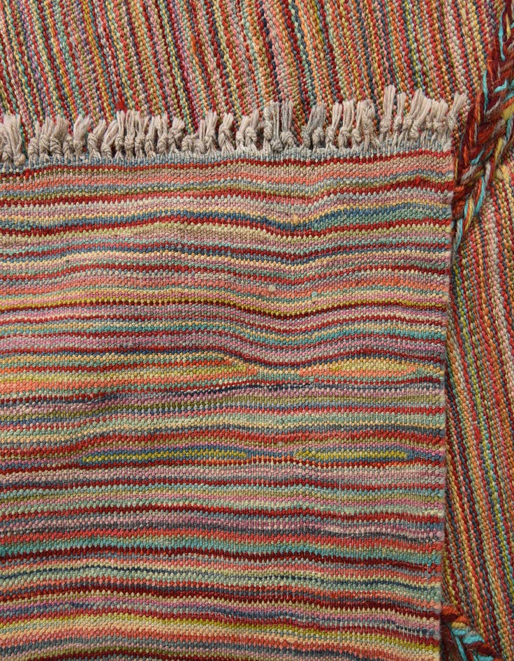 Detail image of  5' 8 x 8'  Hand Woven Kilim Modern Wool Rug