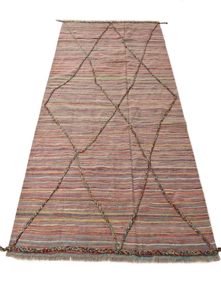 Detail image of  6' x 7' 10  Hand Woven Kilim Modern Wool Rug