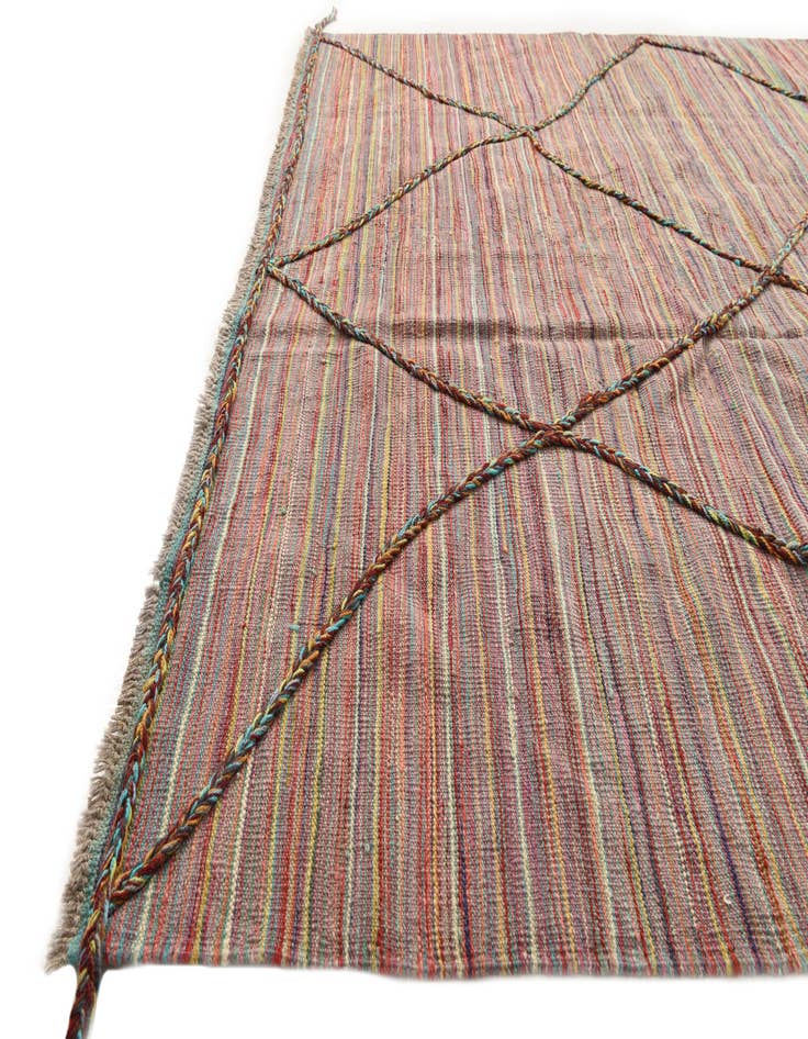 Detail image of  6' x 7' 10  Hand Woven Kilim Modern Wool Rug