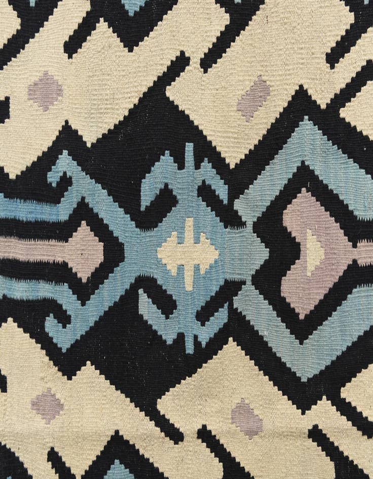 Detail image of  6' 2 x 7' 8  Hand Woven Kilim Modern Wool Rug