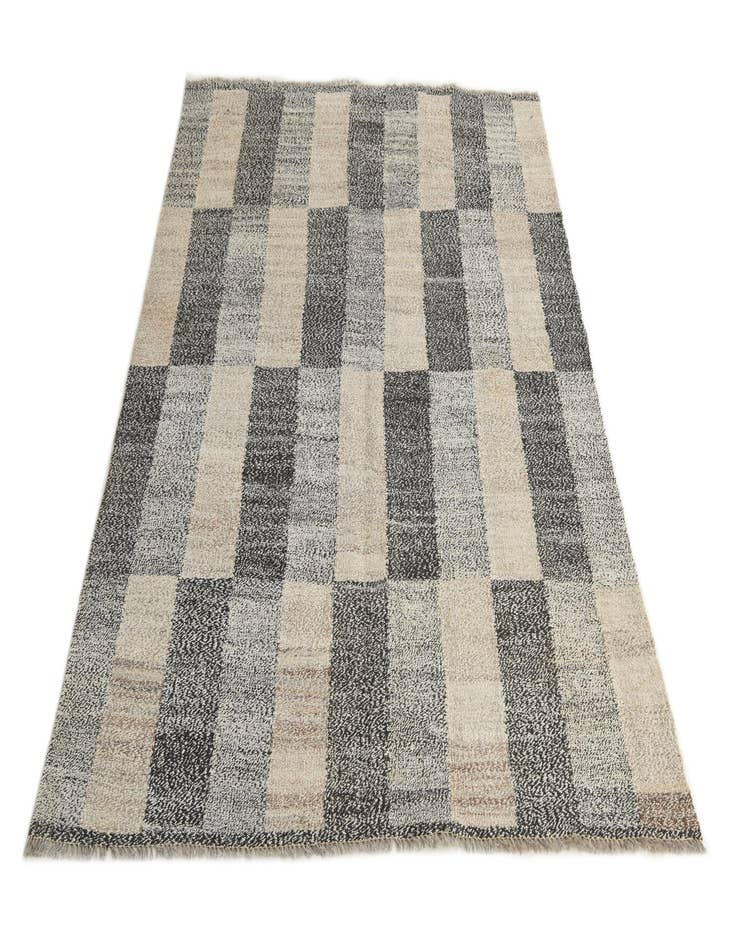 Detail image of  4' 10 x 6' 4  Hand Woven Kilim Modern Wool Rug